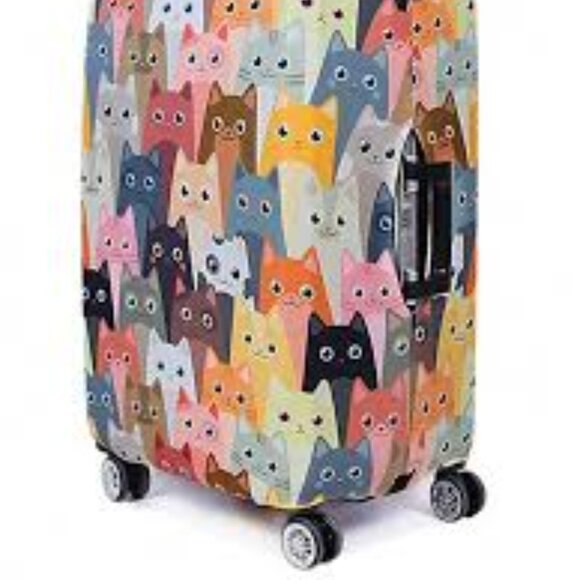 Luggage Protector / Suitcase Cover/ NWT - Colorful Cat Print- 26-28"H - Picture 2 of 6